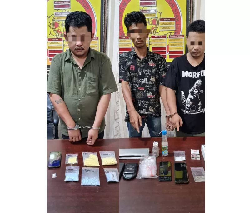 Tiga Pengedar Narkoba Ditangkap, Barang Bukti 11,38 Gram Sabu Sabu